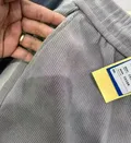 Close-up of corduroy ribbed fabric texture