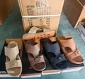 Men's khaki Arabic sandals with buckle strap detail for wholesale buyers