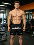 Men's Bulk Gym Shorts Athletic Wholesale Stocklot – Model Wearing