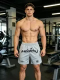 Men's Bulk Gym Shorts Athletic Wholesale Stocklot – Model Wearing
