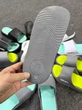 Side and back perspective of adult male lightweight comfort beach slippers