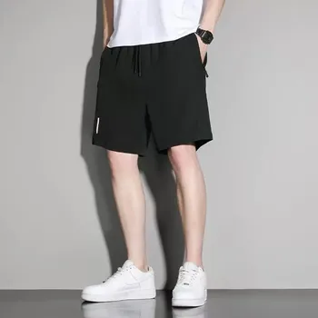 mens-nylon-ice-silk-gym-shorts-model-wearing-bulk-wholesale