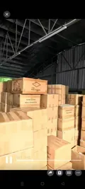 Industrial heavy-duty factory sealed export master cartons stacked systematically in logistics warehouse with clear printed side-marks of 200pcs capacity
