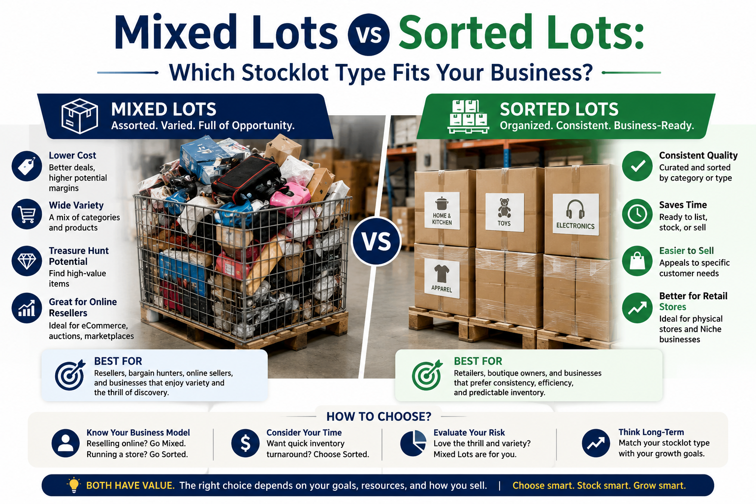 Mixed Lots vs Sorted Lots: Which Stocklot Type Fits Your Business?