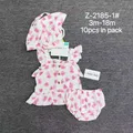 Original factory clearance brand packaging tags attached to brand new pristine infant clothing