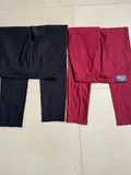 ack view of ladies light blue relaxed fit tailored pleated dress pants