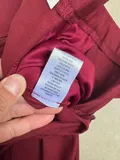 Fabric care and washing instructions label on ladies formal tailored pants