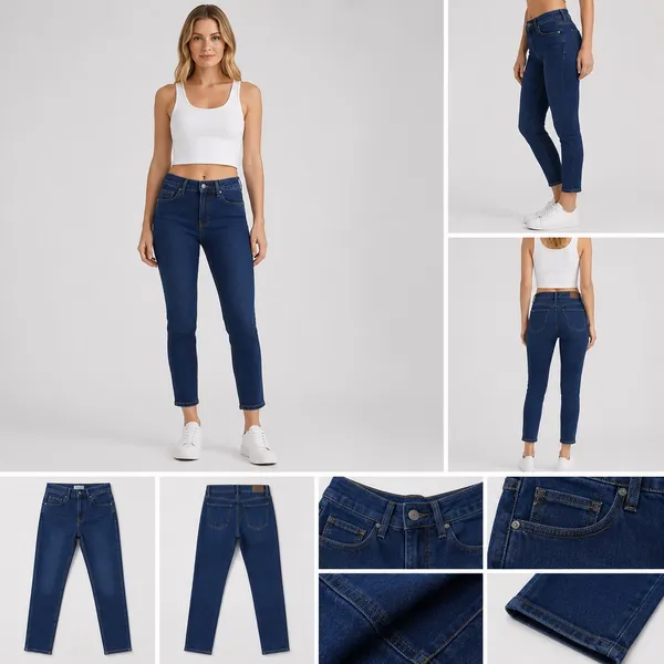 Women's Stretch Skinny Jeans Wholesale Stocklot – Model Wearing
